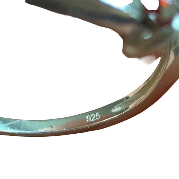 Sterling Silver Multicolor Simulated Gemstone Ring 10 - Picture 6 of 7